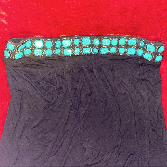 Boho Cache Jeweled mini skirt L - Picture 3 of 9